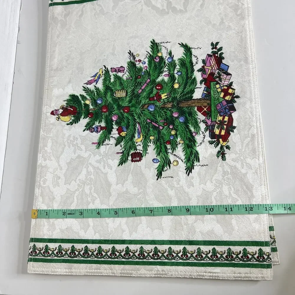 Spode Christmas Tree Tablecloth Placemats Napkins Set Holiday Table Linens Decor